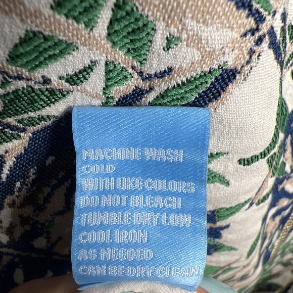 J. McLaughlin Sandra Zip Front Sleeveless Botanical Jacquard Dress Size 14 - Picture 9 of 12